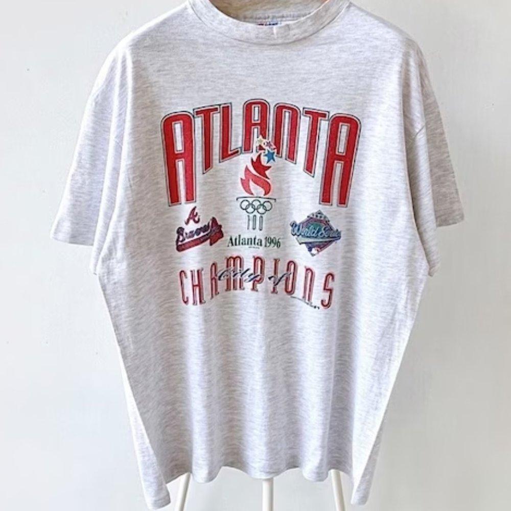 90S Atlanta Braves Mlb Shirt Retro Tee 1996